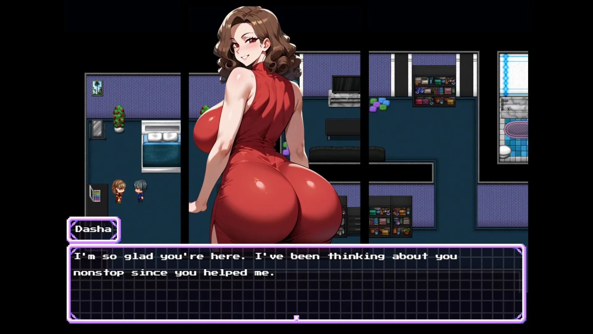 Cyberpunk Dominion gameplay screenshot 3 (RPGM adult game) by UMLA67 Studios – free download
