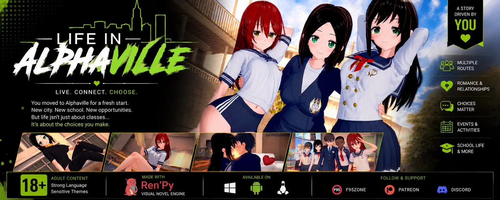 Life in Alphaville cover 0.8.5 – Ren'Py adult game by GameleaksStudio free download