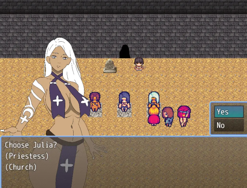 Dungeon Dating Sim gameplay screenshot 3 (RPGM adult game) by Sammi P – free download