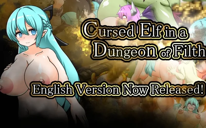 Cursed Elf in a Dungeon of Filth cover Final – RPGM adult game by Mother Nature Heavy Industries free download