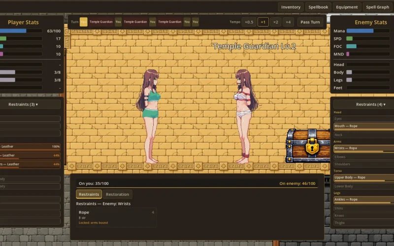TunnelBound cover 0.7.0 – Godot adult game by VeryWeirdDev free download
