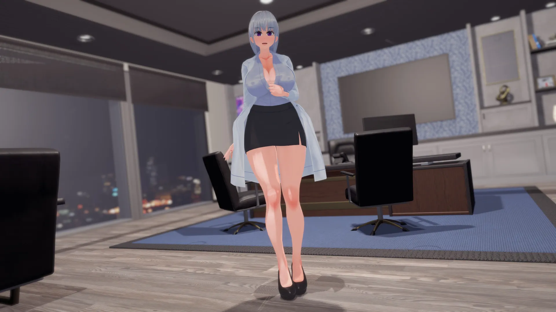 Midnight Blue gameplay screenshot 2 (Ren'Py adult game) by Jericho Studios – free download