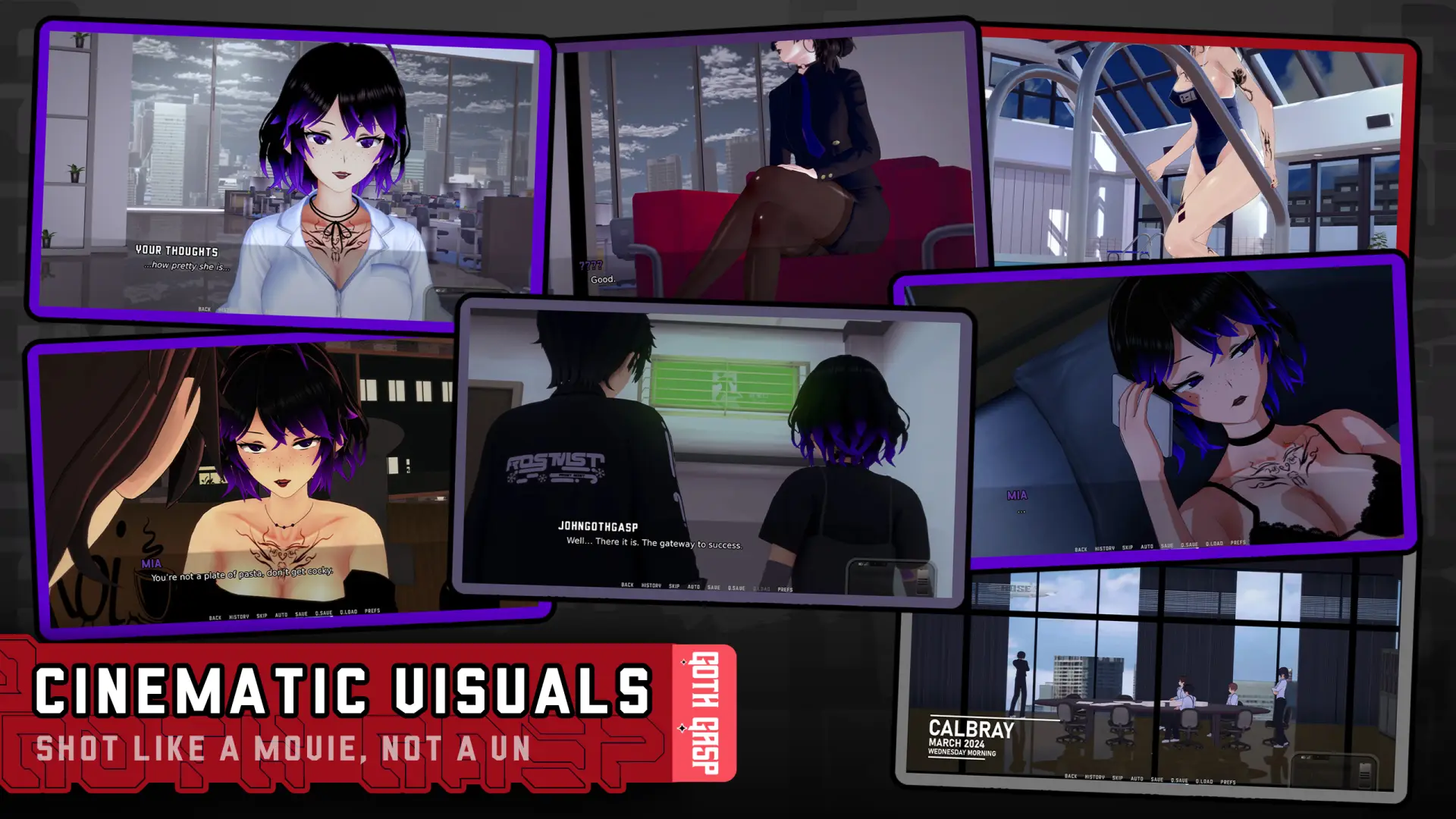 Goth Gasp gameplay screenshot 4 (Ren'Py adult game) by Frost Mist – free download