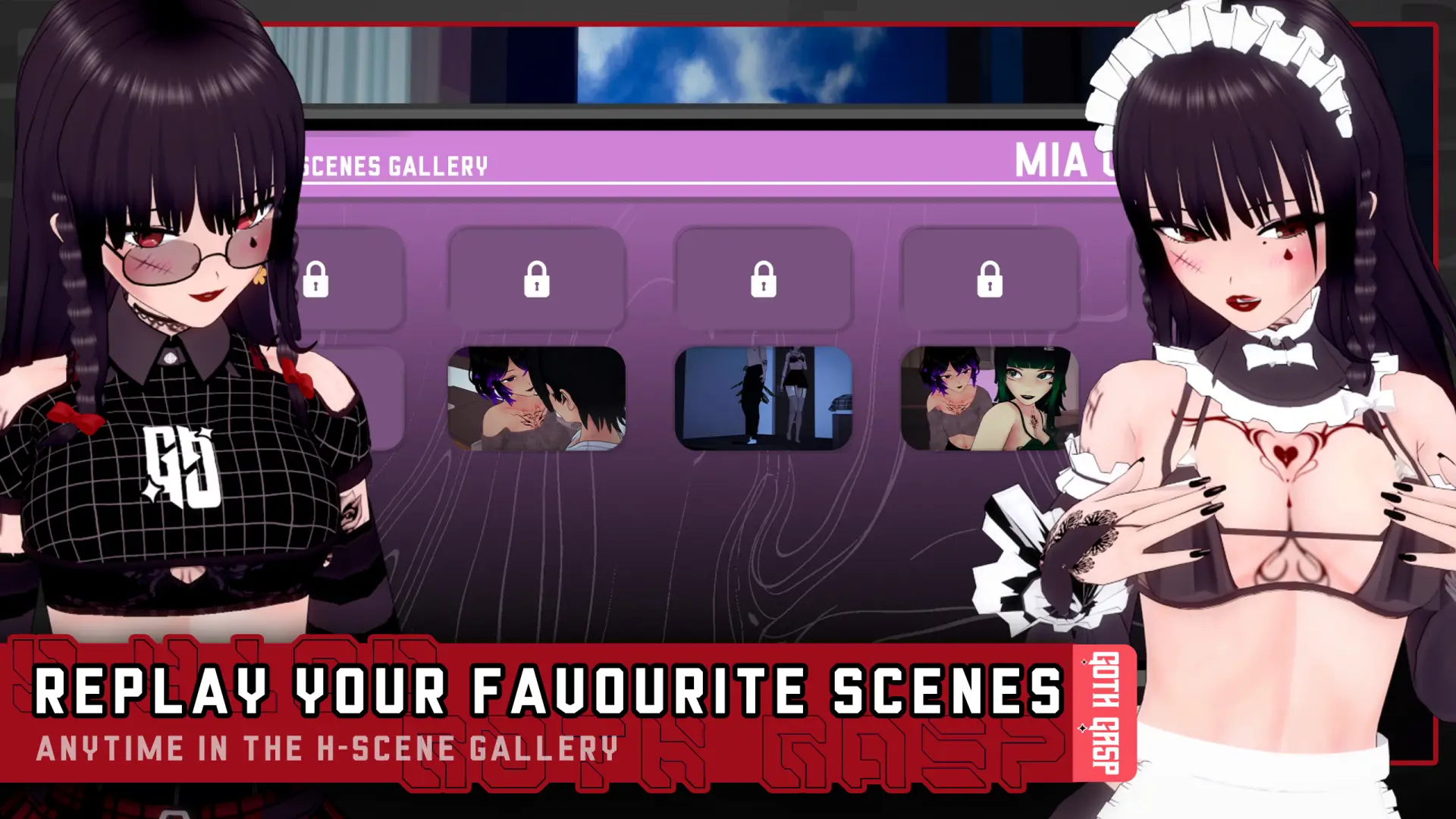 Goth Gasp gameplay screenshot 6 (Ren'Py adult game) by Frost Mist – free download