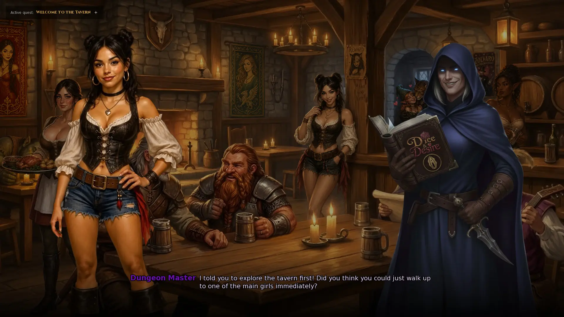 Dice & Desire gameplay screenshot 7 (Ren'Py adult game) by The Sorcerer of The Horn – free download