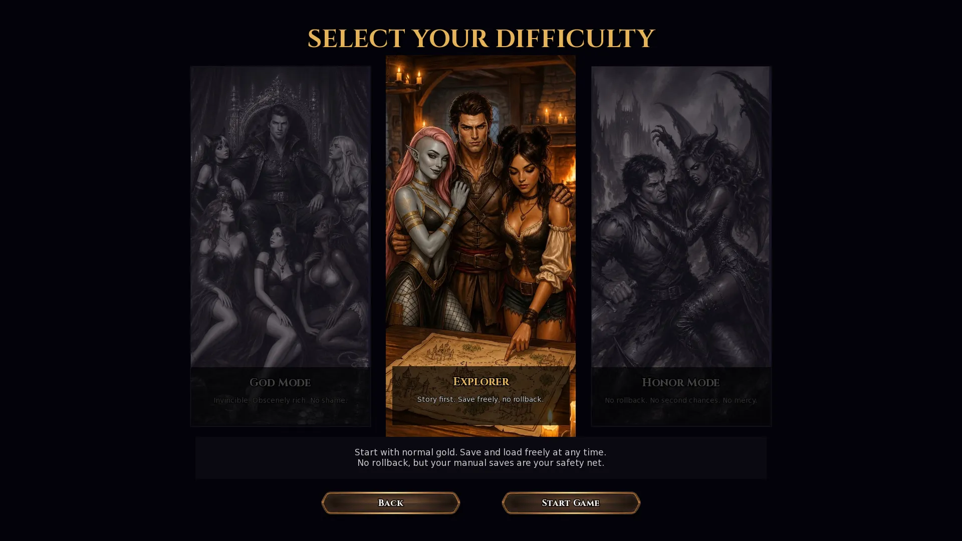 Dice & Desire gameplay screenshot 10 (Ren'Py adult game) by The Sorcerer of The Horn – free download