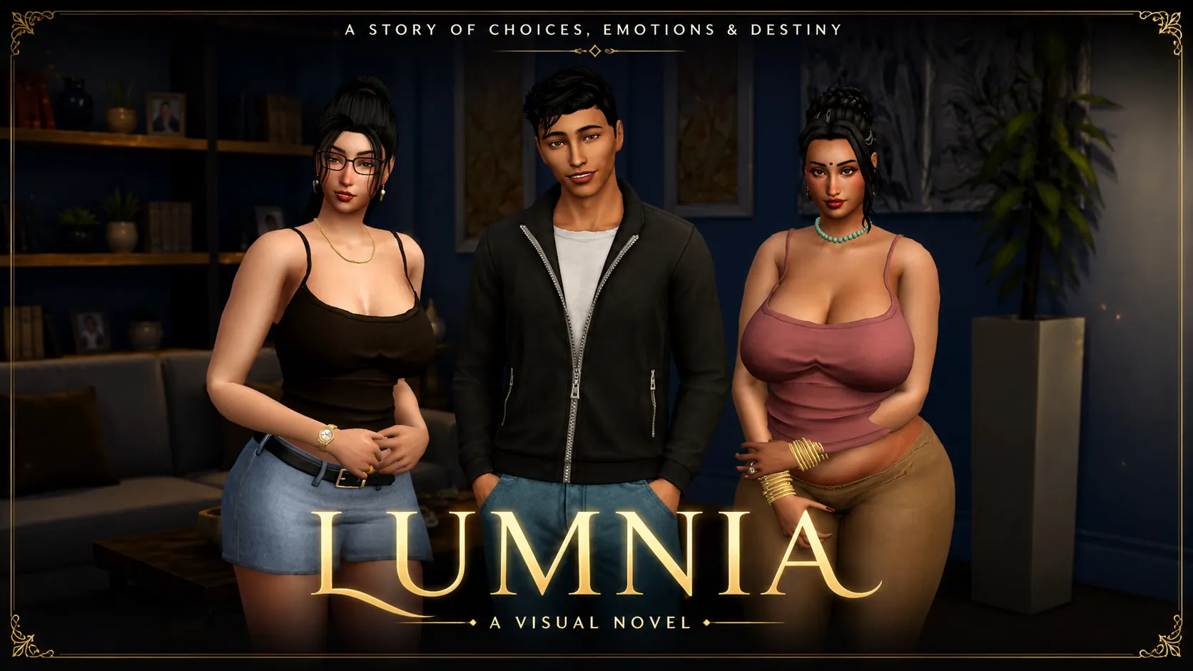 Lumnia cover 1.0 – Ren'Py adult game by LoverBoyStudios free download