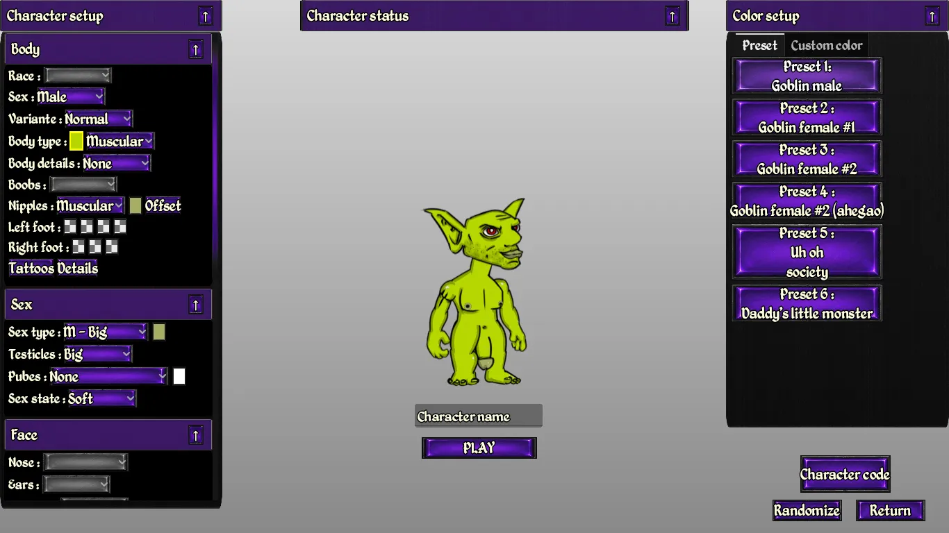 Whores and Witchcraft gameplay screenshot 1 (Godot adult game) by CEDRIC – free download