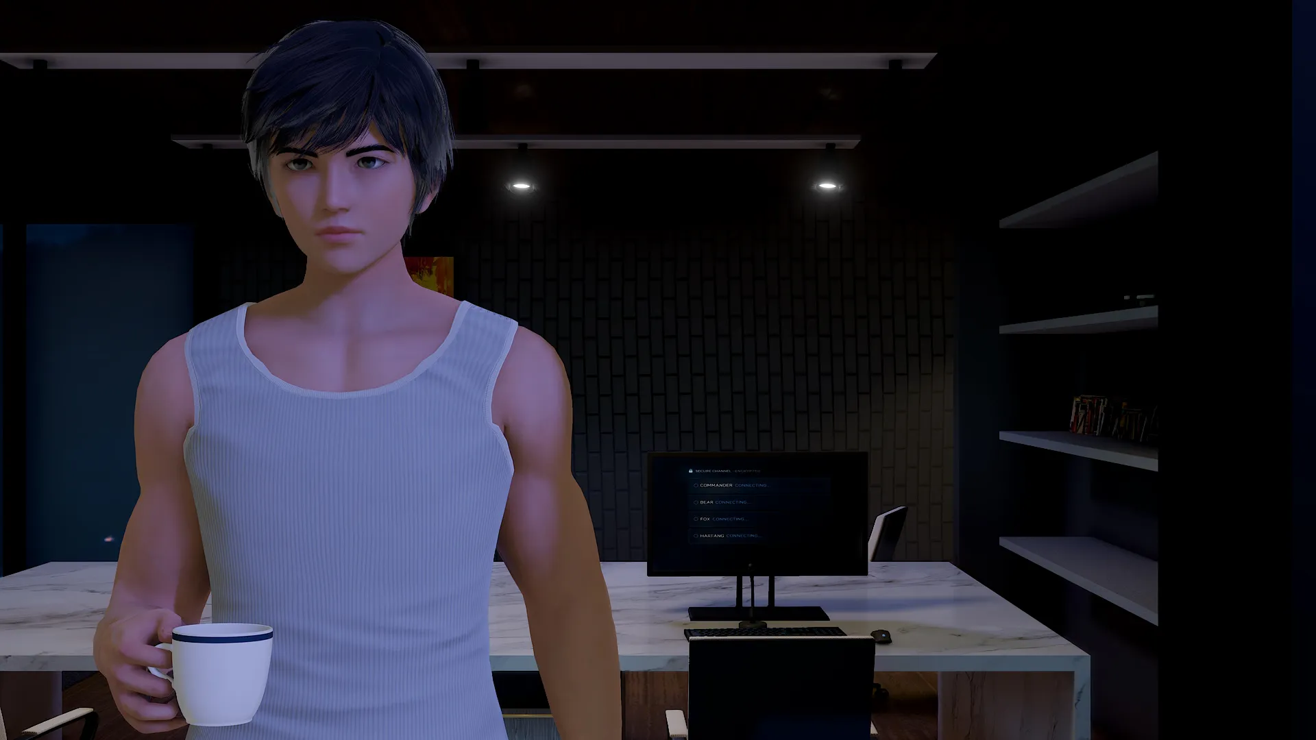 Callsign: Wolf_ gameplay screenshot 2 (Ren'Py adult game) by NightQuil_ – free download