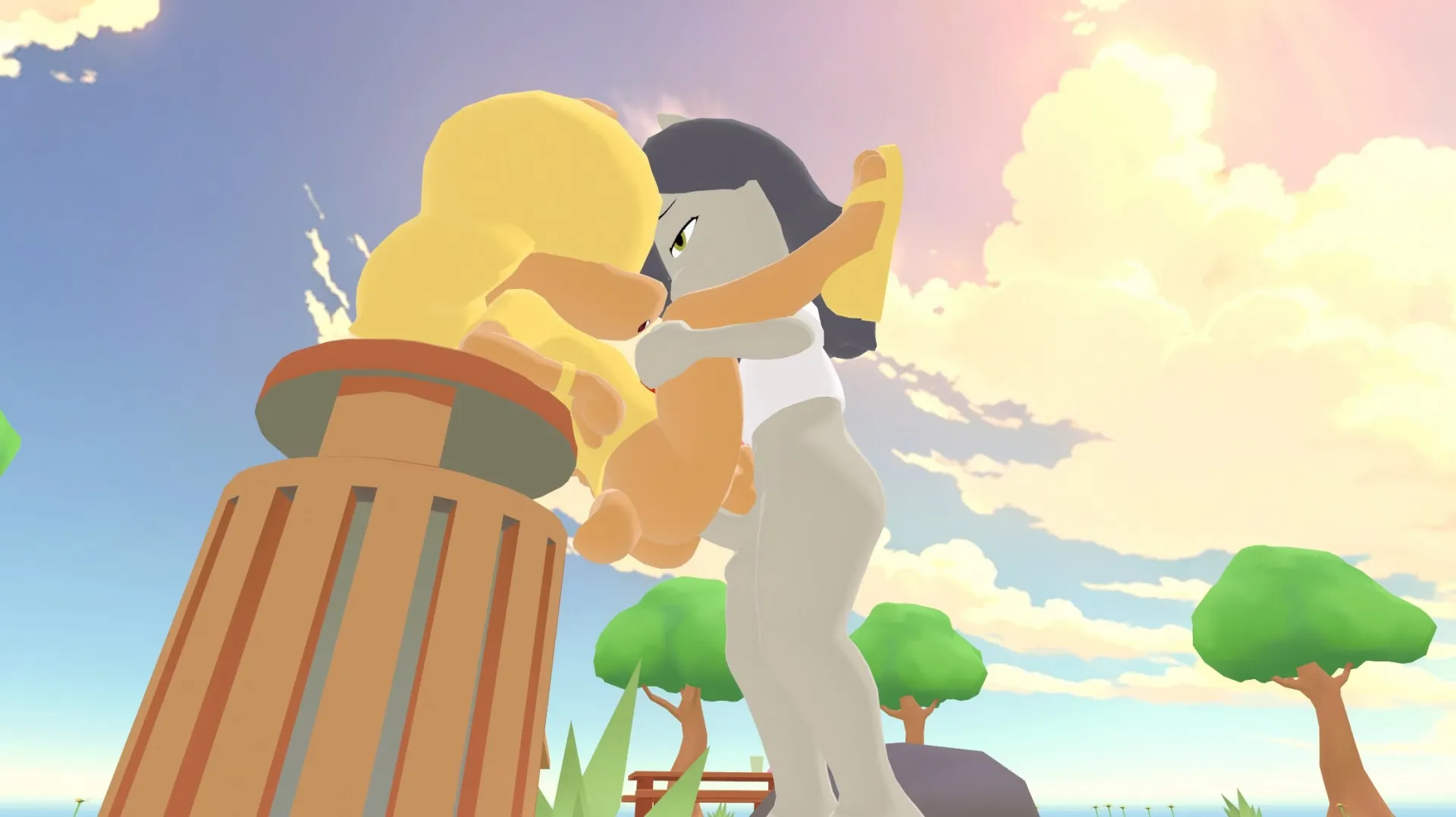 Get Off My Island gameplay screenshot 1 (Ren'Py adult game) by TeamStripey – free download