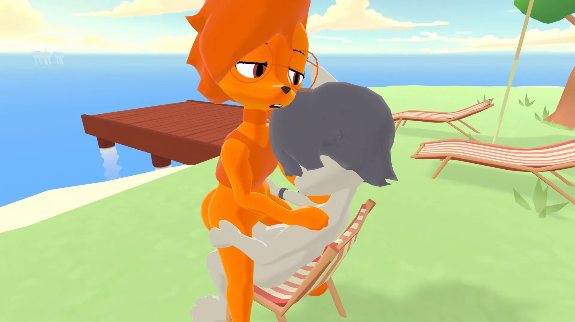 Get Off My Island gameplay screenshot 2 (Ren'Py adult game) by TeamStripey – free download