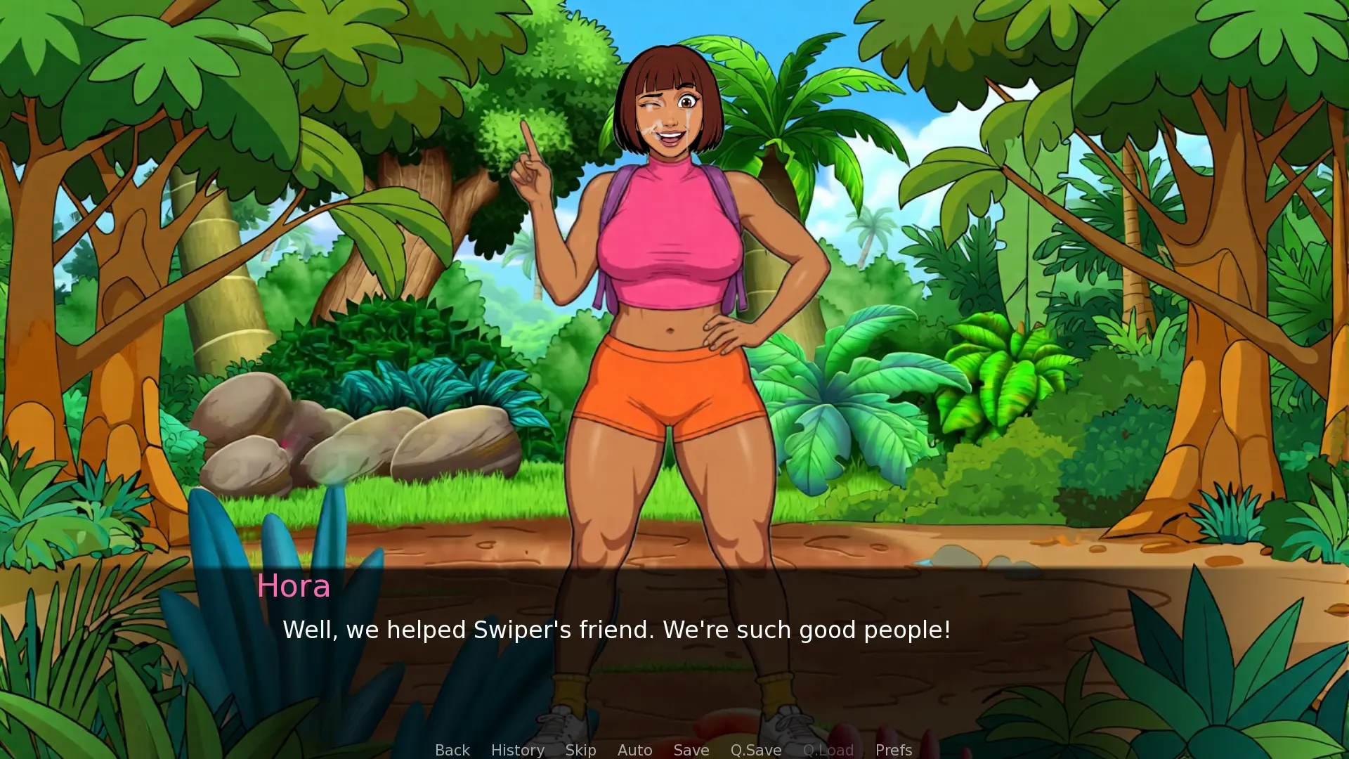 Hora in Horny Adventure gameplay screenshot 5 (Ren'Py adult game) by WarmCave – free download