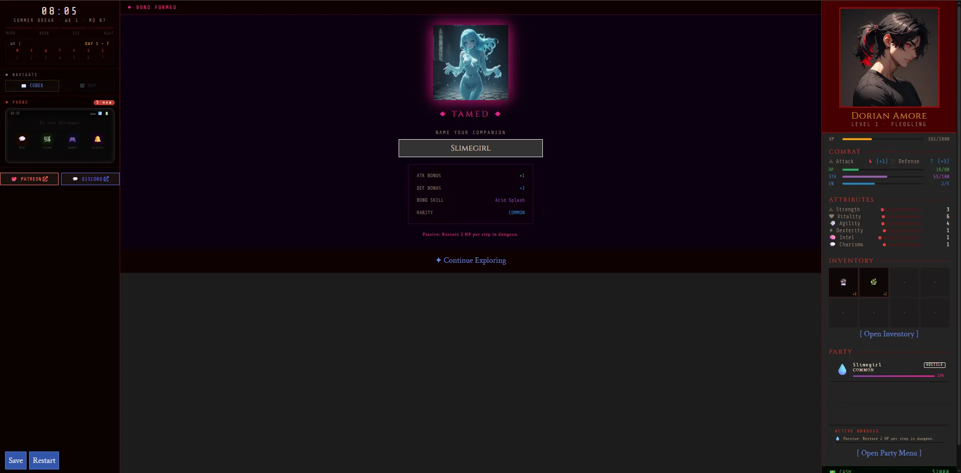 M.H.L.I. gameplay screenshot 5 (HTML adult game) by J.A.M. – free download
