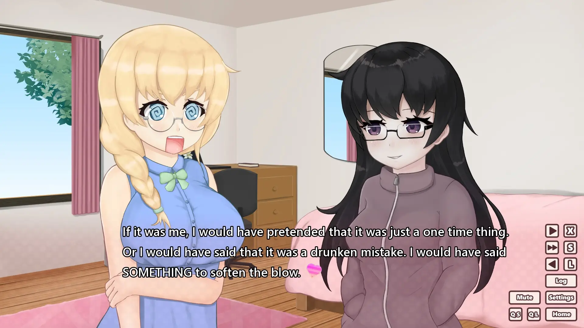 Exhibition of the Heart gameplay screenshot 4 (Ren'Py adult game) by YuriEureka – free download