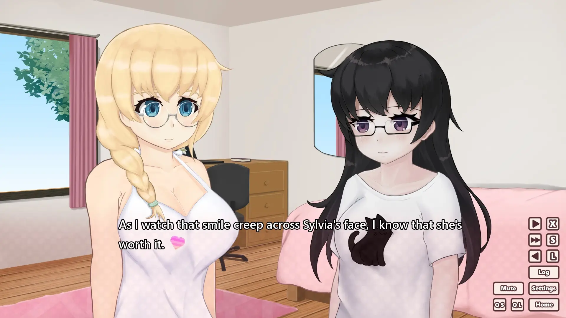 Exhibition of the Heart gameplay screenshot 3 (Ren'Py adult game) by YuriEureka – free download
