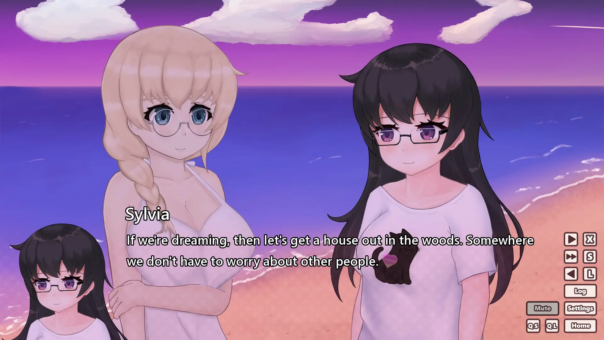 Exhibition of the Heart gameplay screenshot 9 (Ren'Py adult game) by YuriEureka – free download