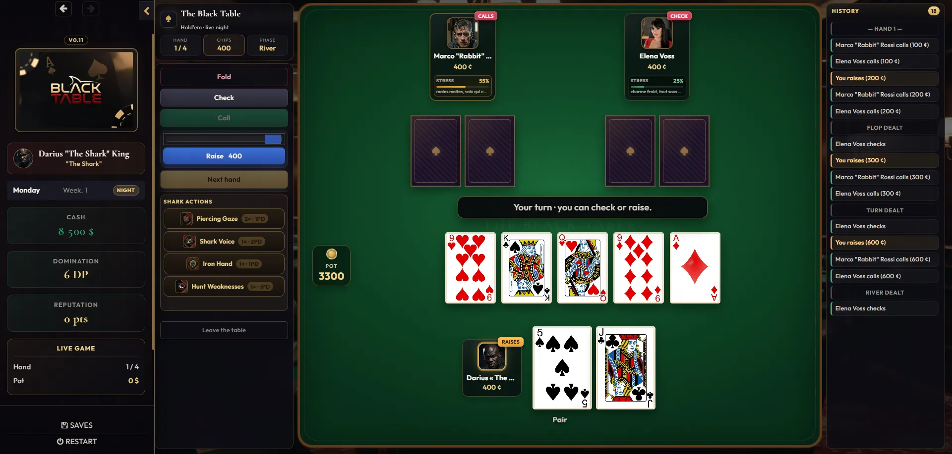 Black table gameplay screenshot 5 (HTML adult game) by Moltes – free download