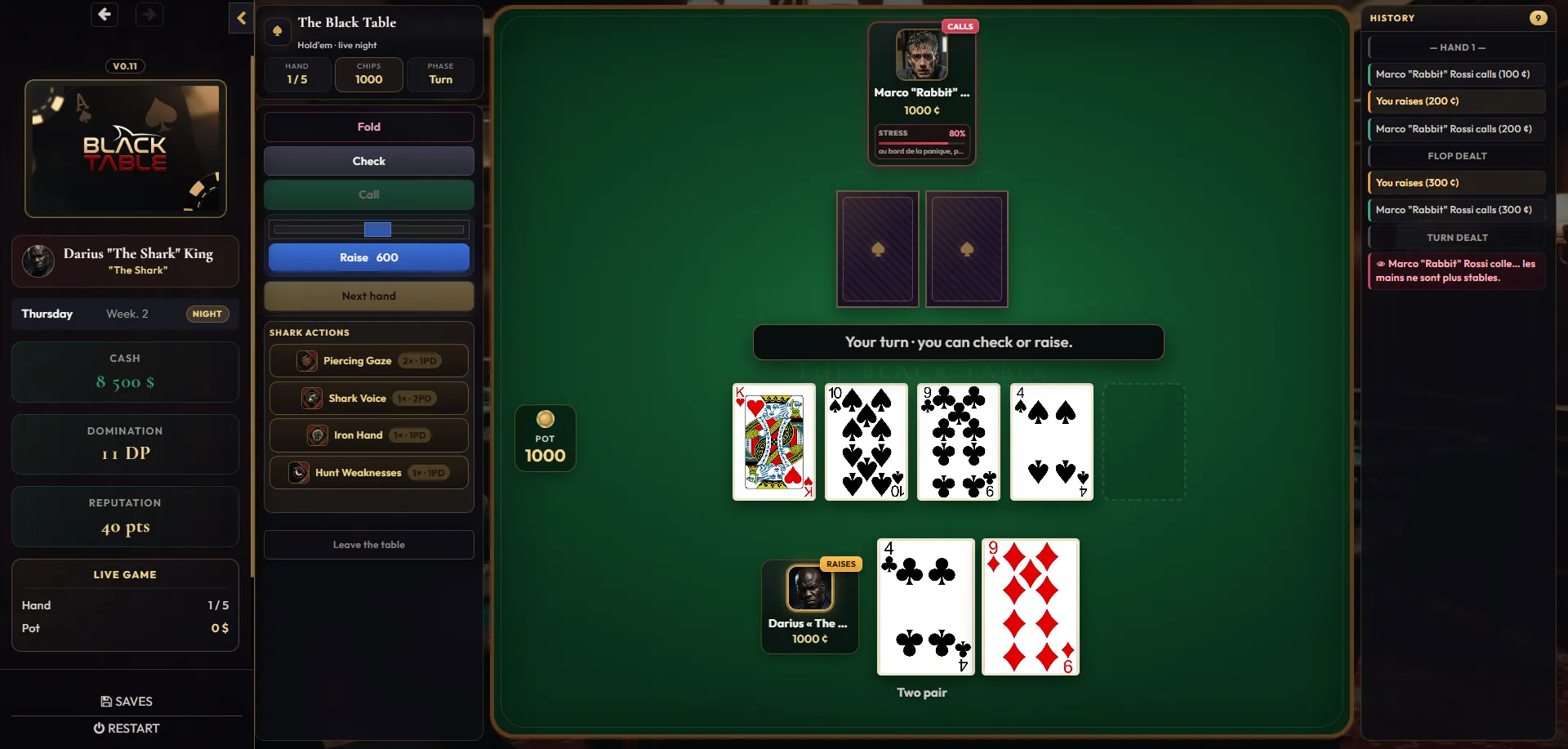 Black table gameplay screenshot 10 (HTML adult game) by Moltes – free download