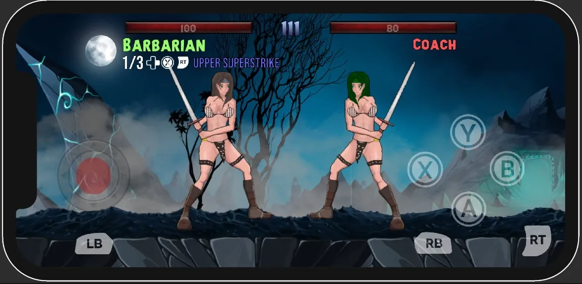 Barbarian Fall: Roguelike gameplay screenshot 1 (Unity adult game) by Zuleyka Games Webpage – free download