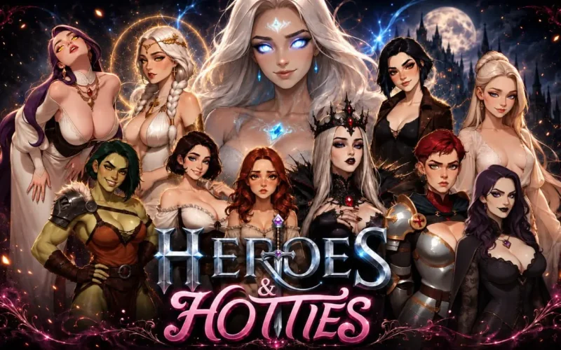 Heroes & Hotties cover 0.1.0 – Ren'Py adult game by Drunk Robot free download