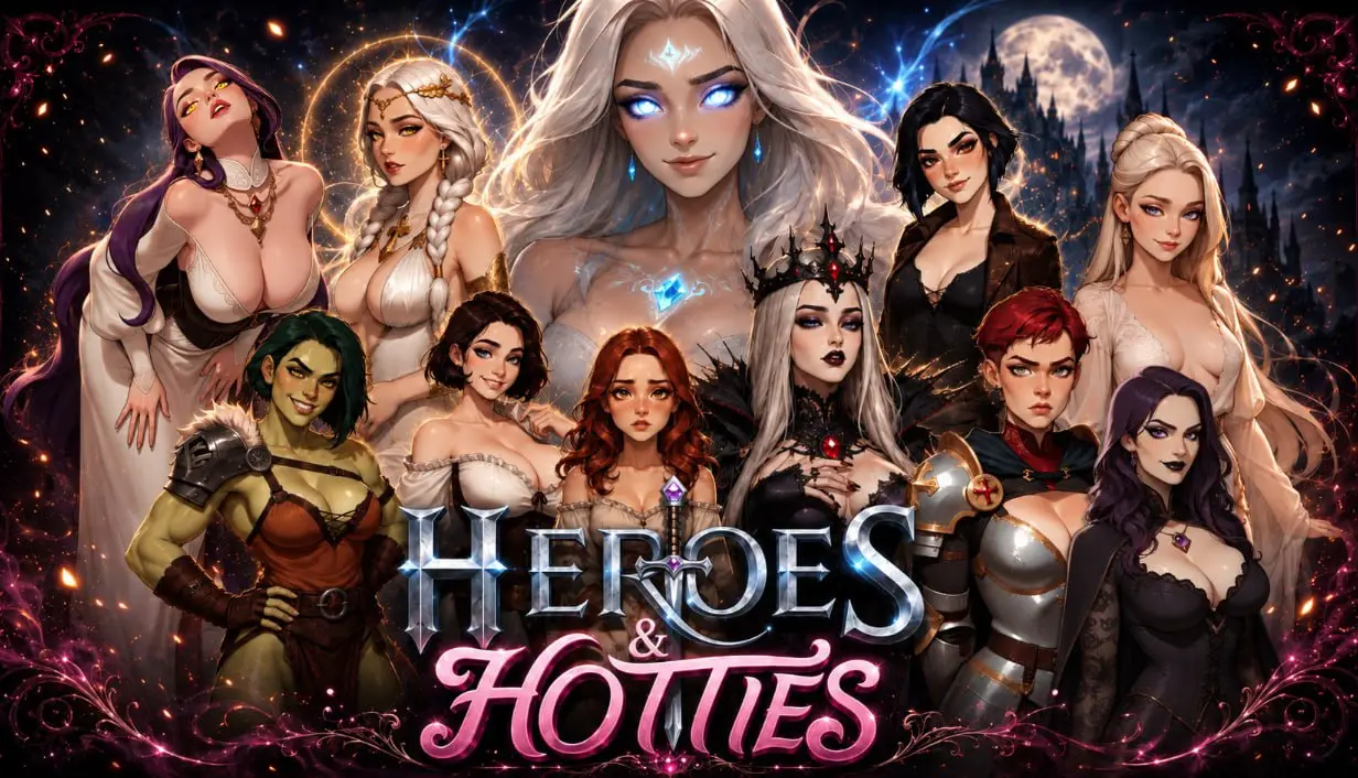 Heroes & Hotties cover 0.1.0 – Ren'Py adult game by Drunk Robot free download