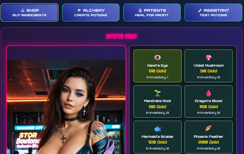 Doctor Bimbo’s Lab gameplay screenshot 4 (HTML adult game) by Doctor Bimbo – free download