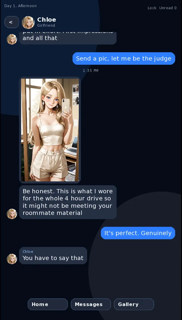 Secret Temptation gameplay screenshot 1 (Ren'Py adult game) by Hidden Desire Games – free download