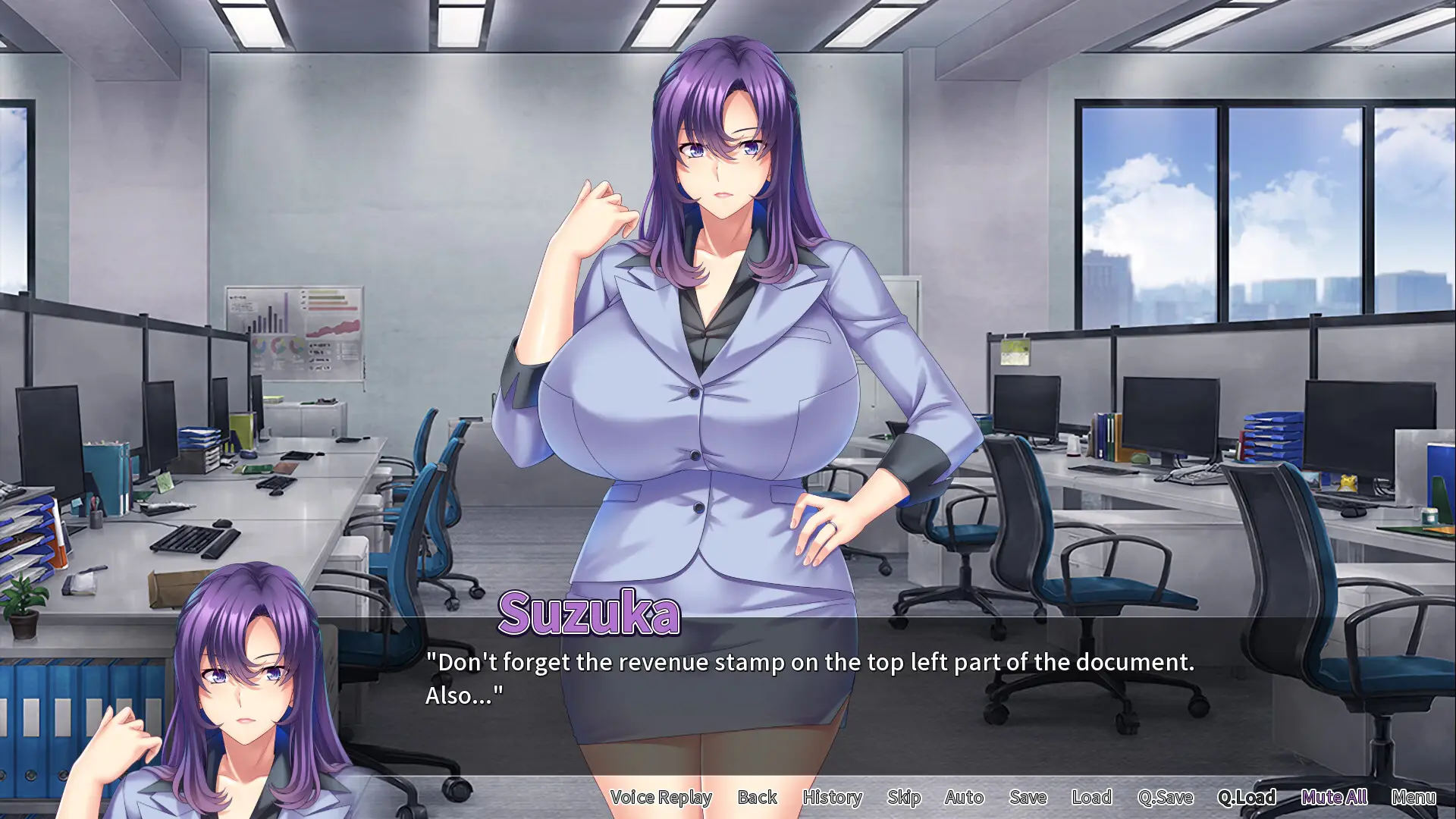 Big Boobie Boss Blackmail gameplay screenshot 8 (Ren'Py adult game) by Miel – free download