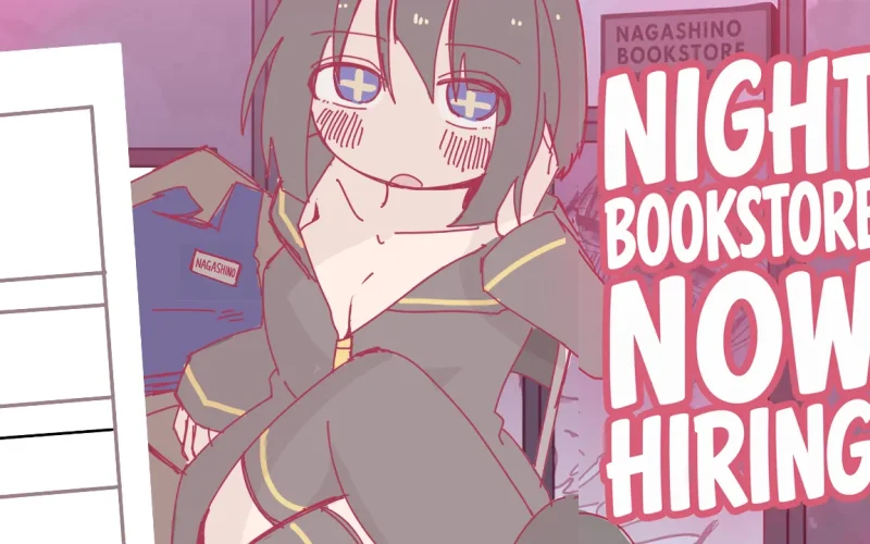 Night Bookstore, Now Hiring. cover Final – RPGM adult game by Ayaneria free download