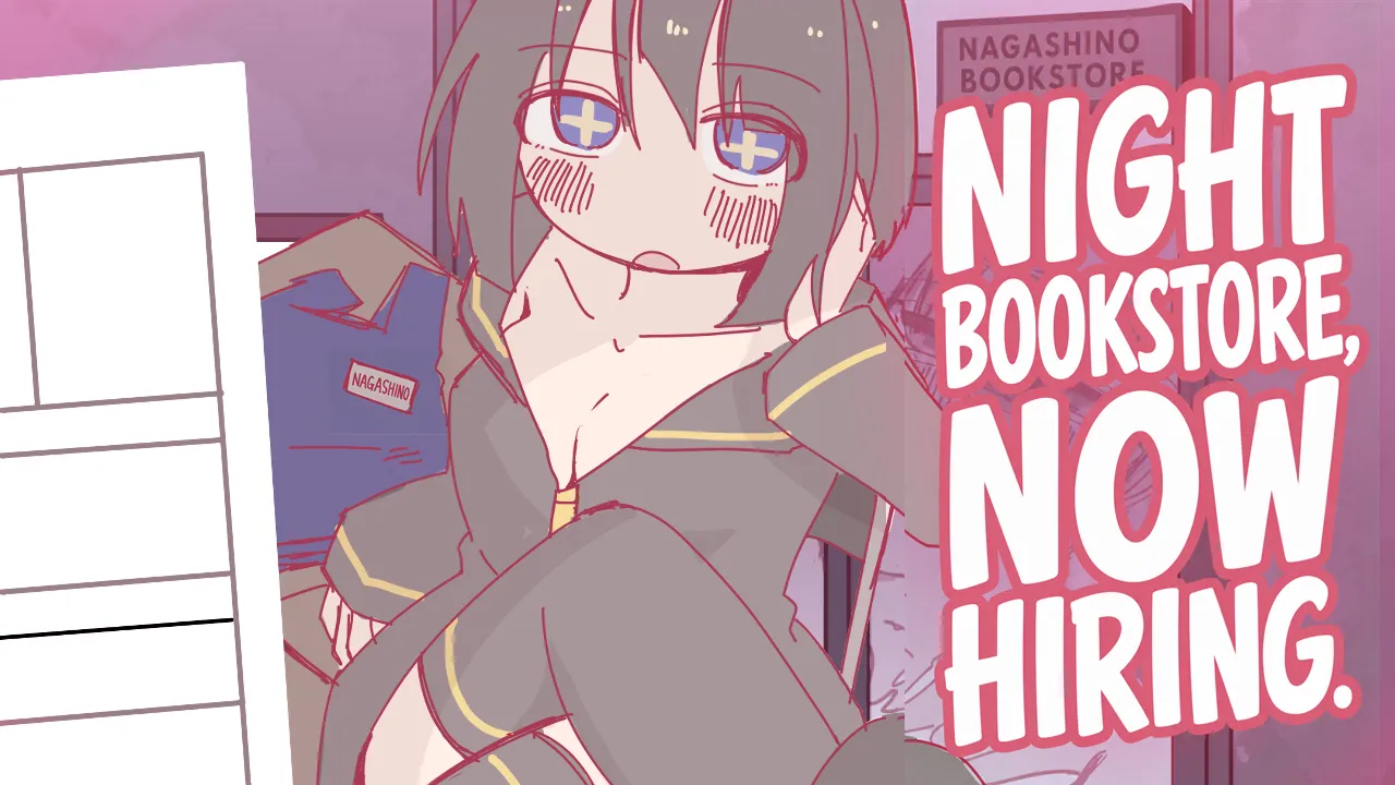 Night Bookstore, Now Hiring. cover Final – RPGM adult game by Ayaneria free download