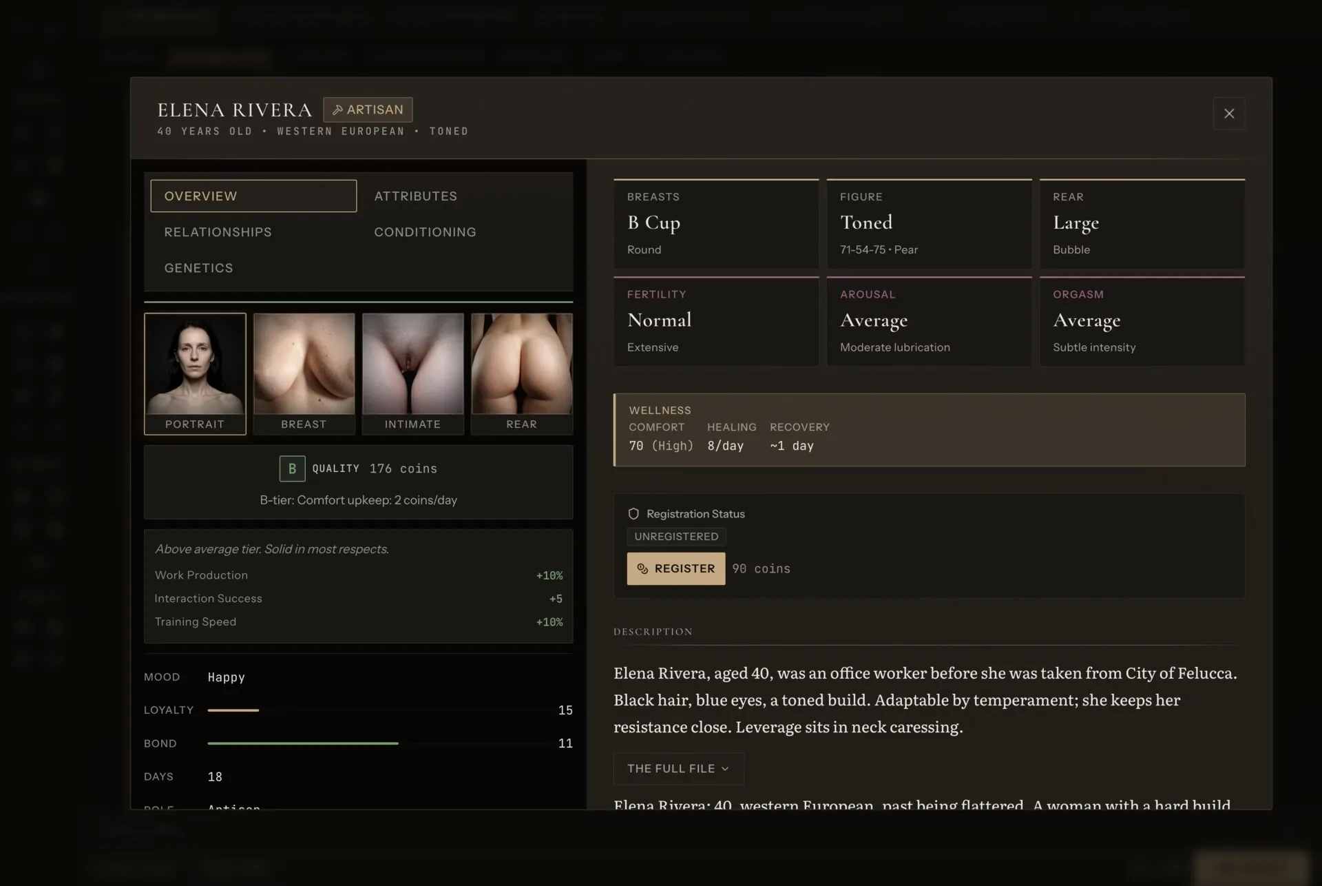 Collector gameplay screenshot 7 (HTML adult game) by SneakyShadyLurker – free download