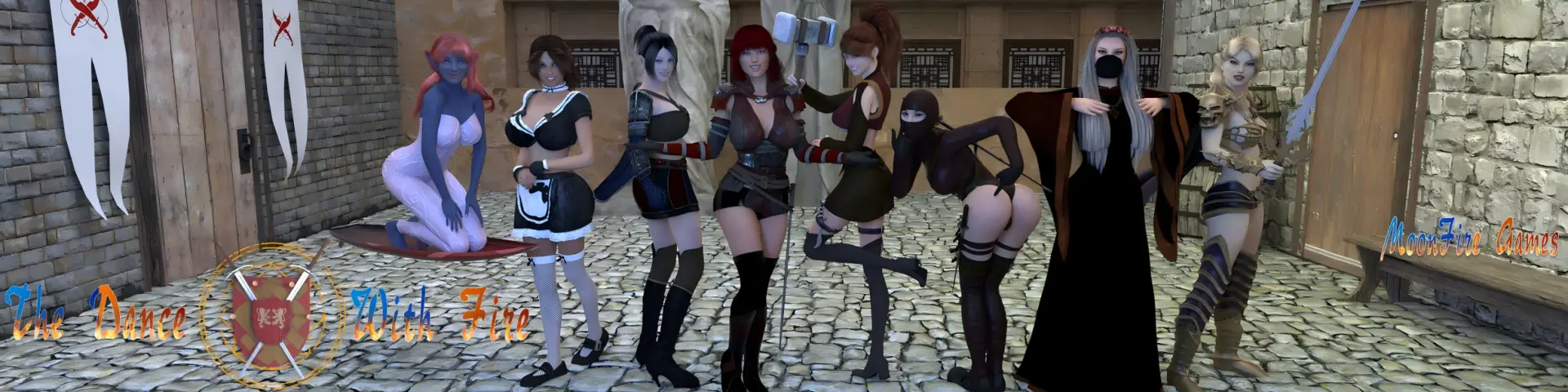 The Dance with Fire cover Prologue – Ren'Py adult game by MoonFire Games free download