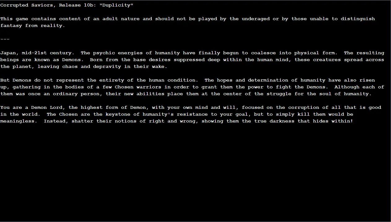 Corrupted Saviors gameplay screenshot 5 (Java adult game) by CSDev – free download