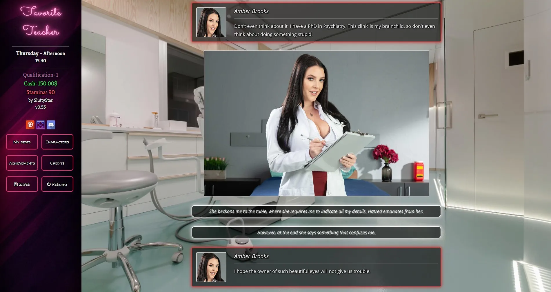Favorite Teacher gameplay screenshot 5 (HTML adult game) by SluttyStar – free download