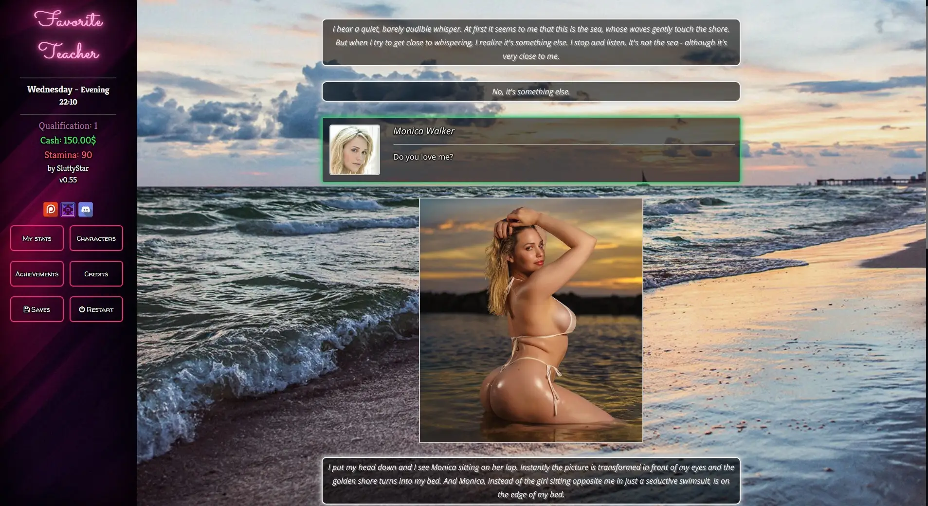 Favorite Teacher gameplay screenshot 11 (HTML adult game) by SluttyStar – free download