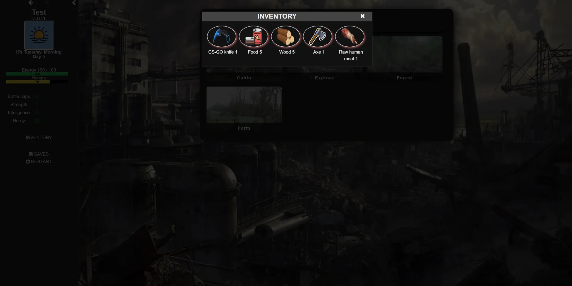 Apocalyptic World gameplay screenshot 5 (HTML adult game) by ttyrke – free download