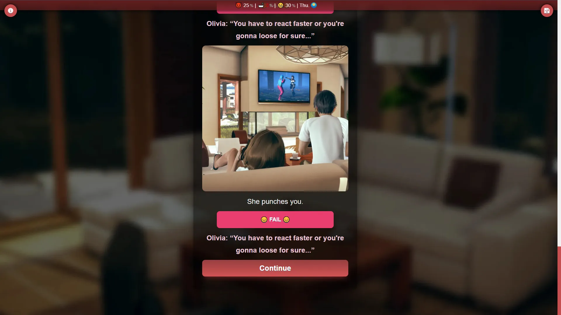 Confined and Horny gameplay screenshot 7 (HTML adult game) by Tukann – free download
