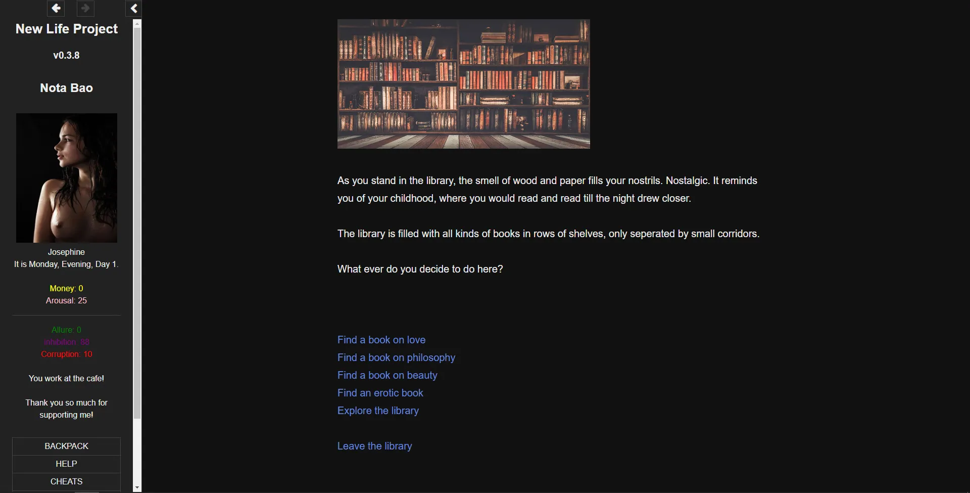 New Life Project gameplay screenshot 5 (HTML adult game) by Nota Bao – free download