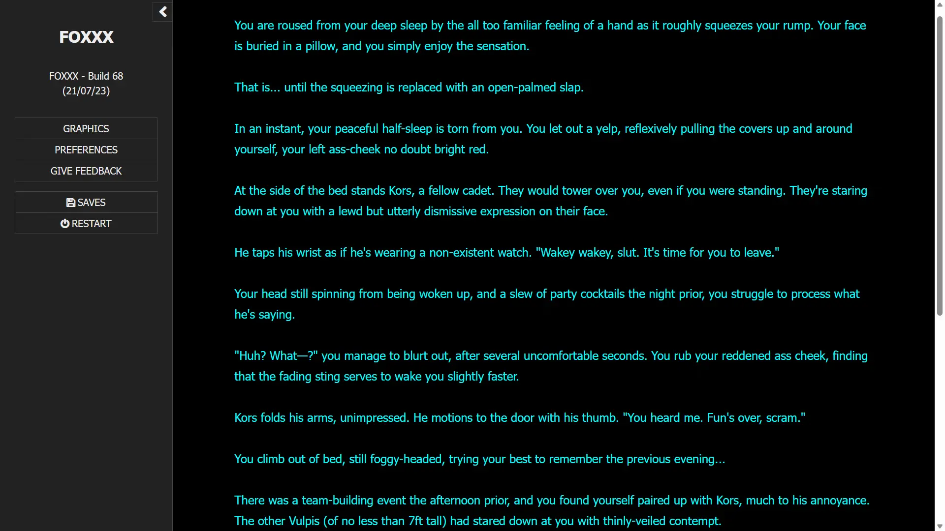 FOXXX gameplay screenshot 5 (HTML adult game) by Cottage Games – free download
