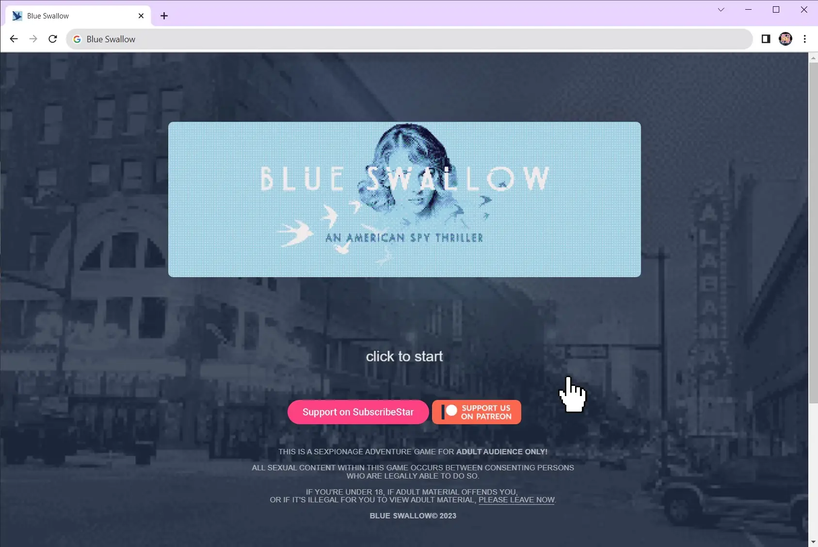 Blue Swallow gameplay screenshot 4 (HTML adult game) by Blue Swallow – free download