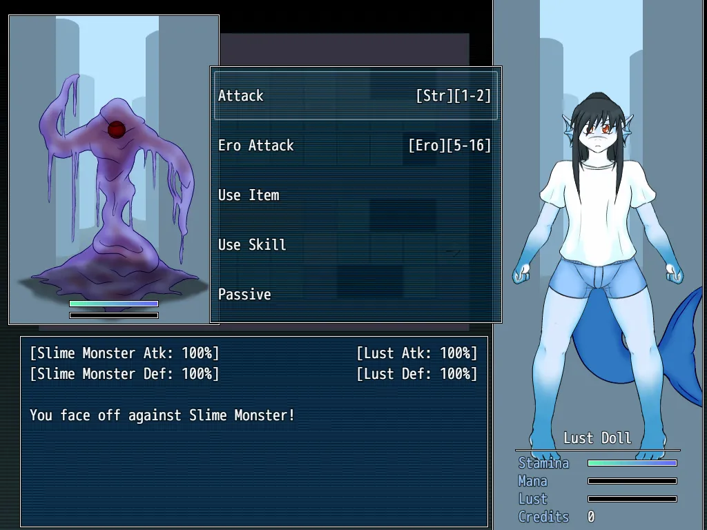 Lust Doll Plus gameplay screenshot 1 (RPGM adult game) by Indivi – free download