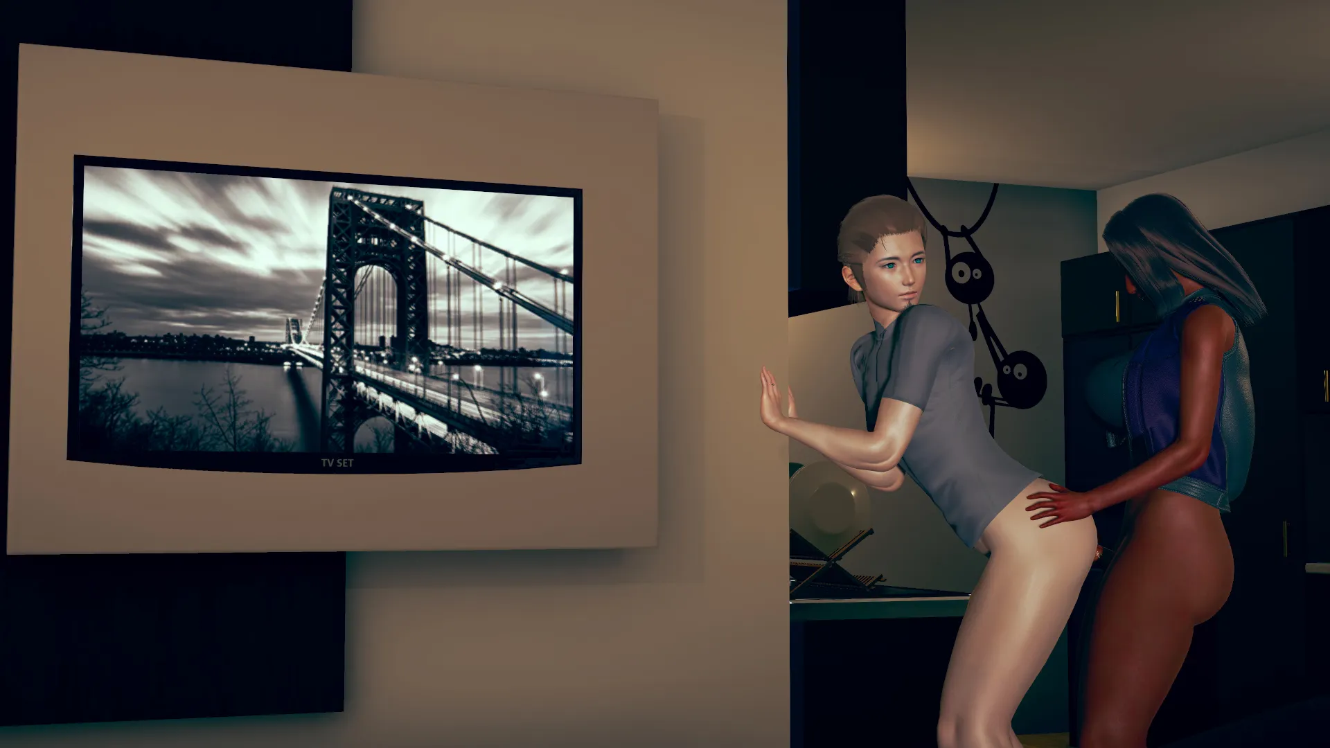 Dickgirl Dorm Revamp gameplay screenshot 2 (Ren'Py adult game) by Icarus Media – free download