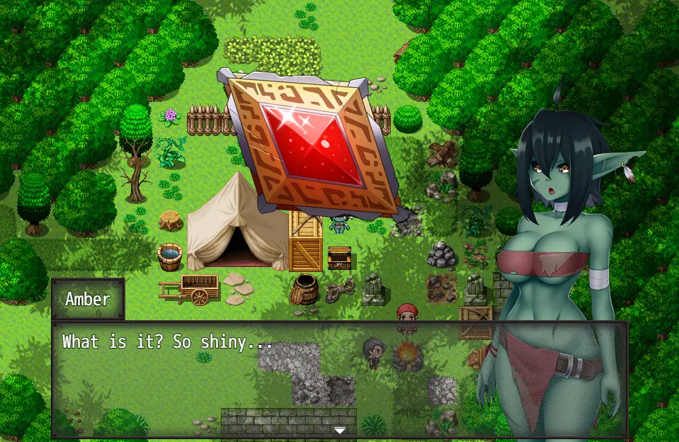 Amber Embraces gameplay screenshot 8 (RPGM adult game) by Hervi – free download
