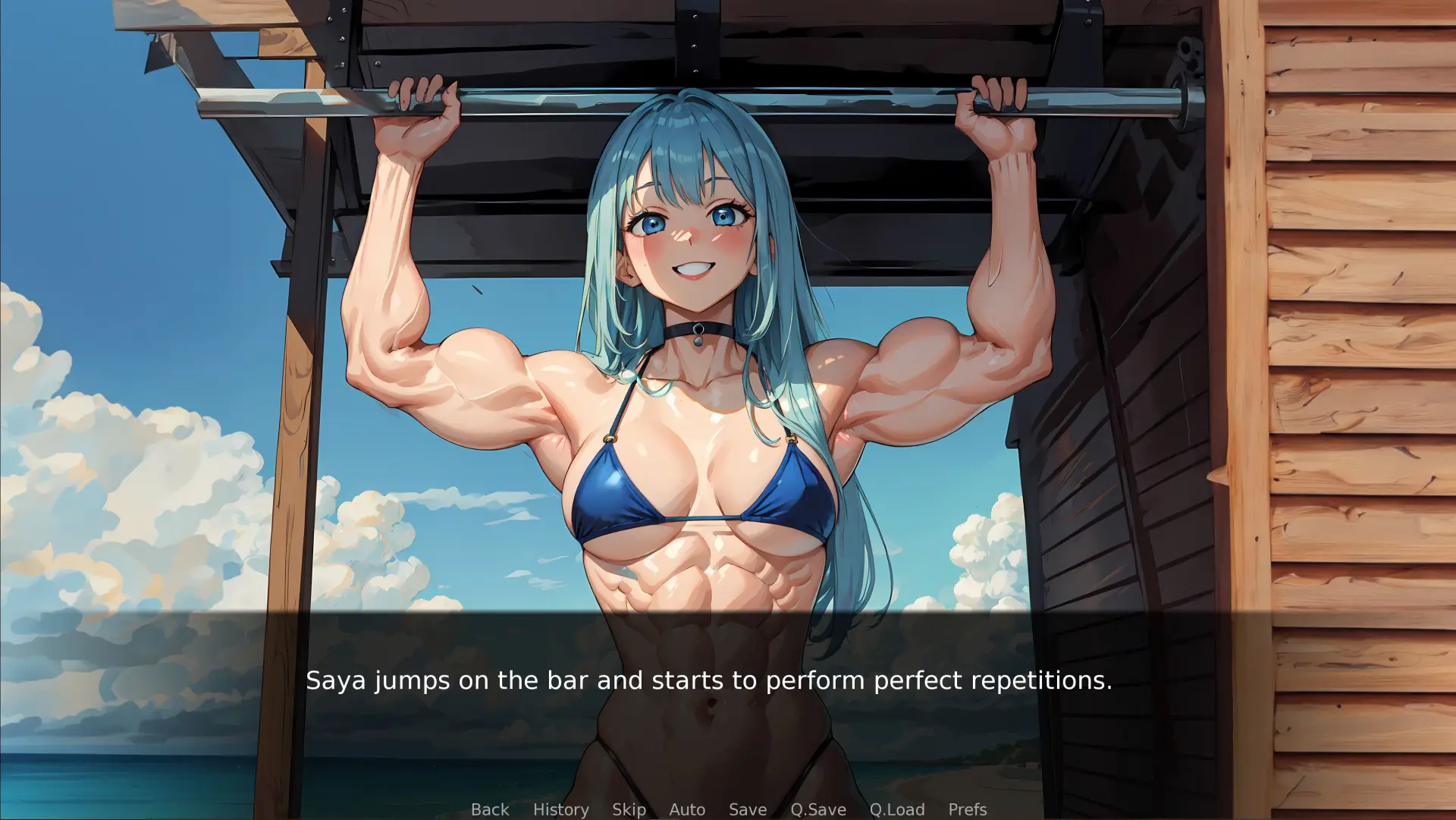 StrongGirls FMG Visual Novel gameplay screenshot 2 (Ren'Py adult game) by StrongGirls – free download
