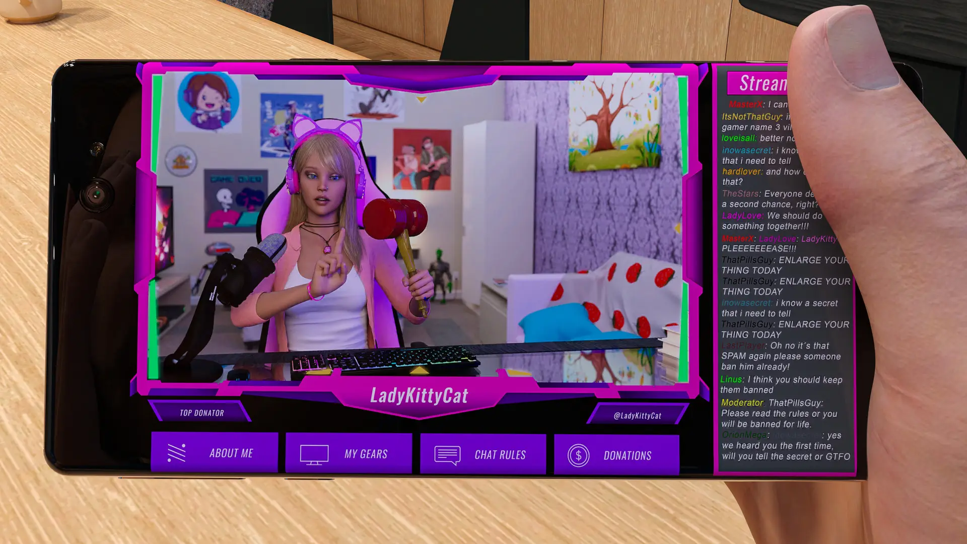 Streaming for Love gameplay screenshot 11 (Others adult game) by Love-Joint – free download