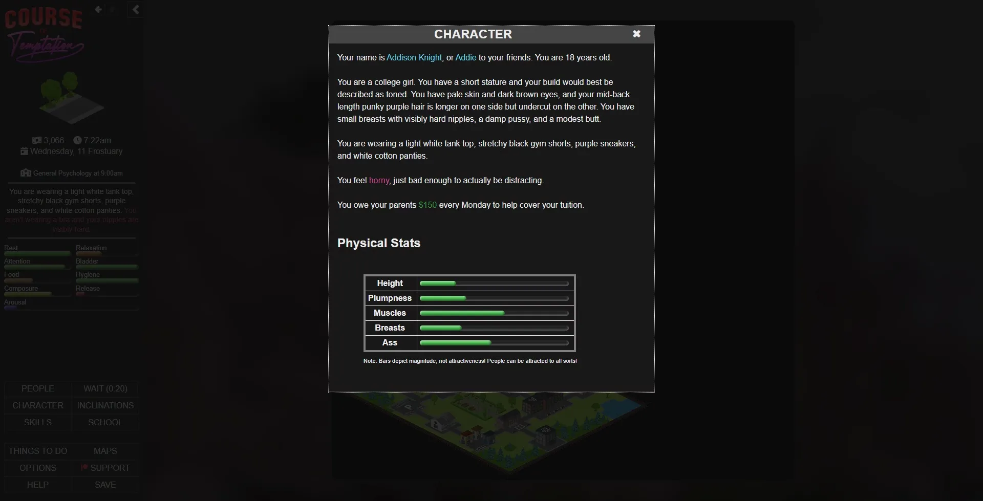 Course of Temptation gameplay screenshot 4 (HTML adult game) by Anthaum – free download