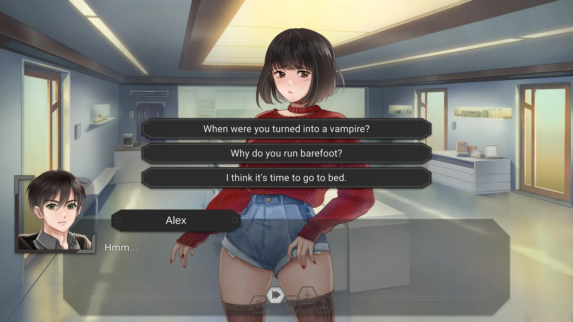 Bloodcrave gameplay screenshot 4 (Ren'Py adult game) by Blue Fiend Studios Kickstarter – free download