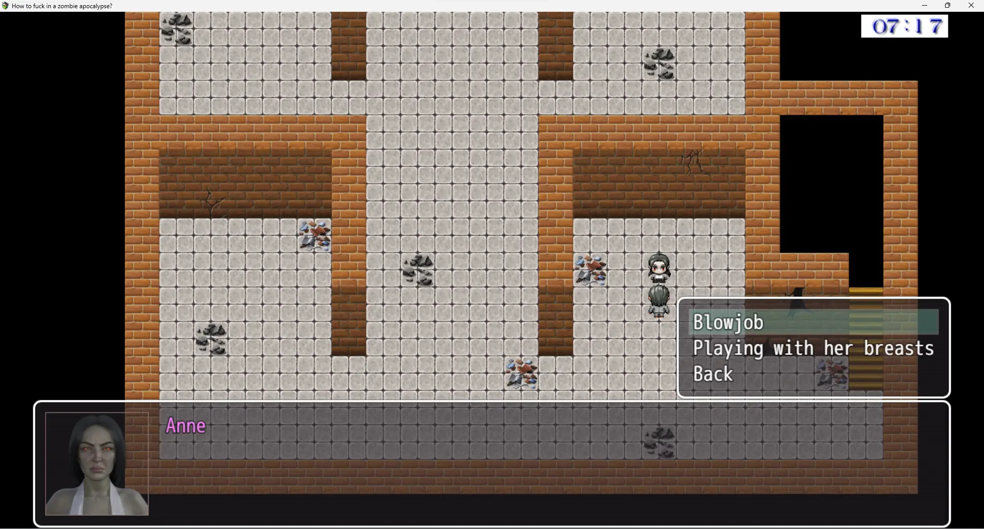 How to Fuck in a Zombie Apocalypse? gameplay screenshot 2 (RPGM adult game) by The Sex Game's Stories – free download