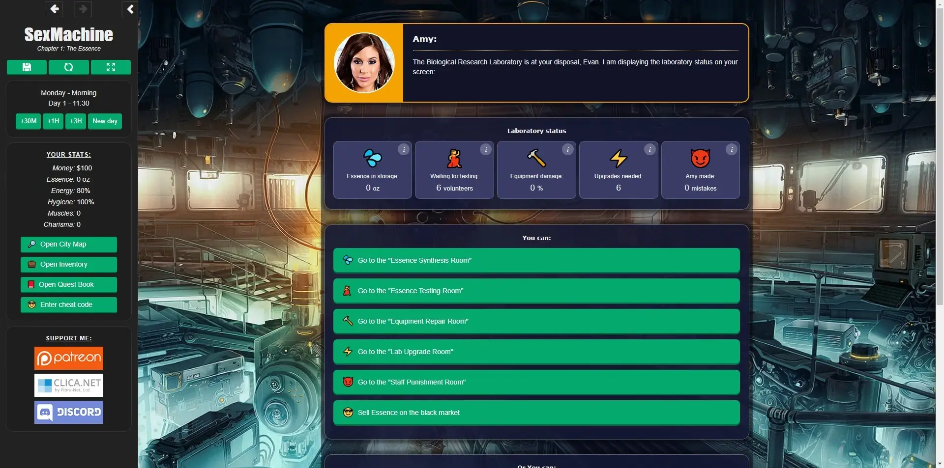 SexMachine gameplay screenshot 13 (HTML adult game) by SupremeAI – free download