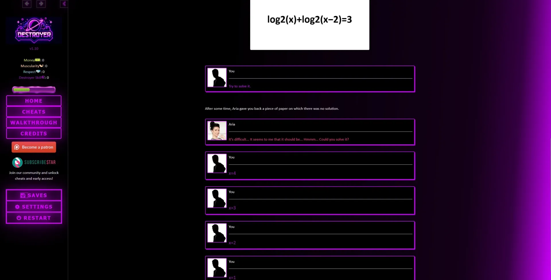 Destroyer gameplay screenshot 7 (HTML adult game) by Testoviron – free download